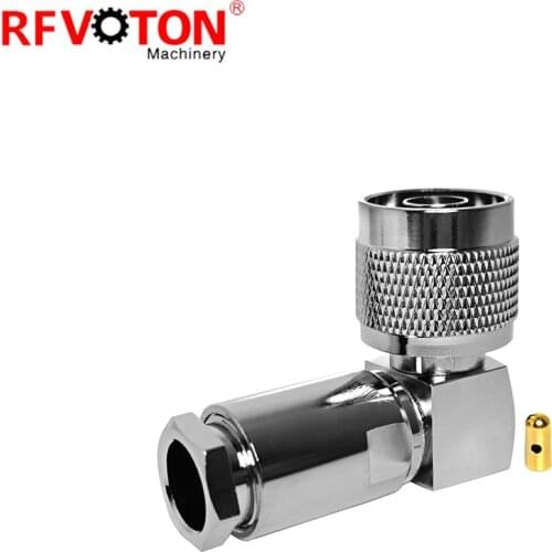 Free shipping 10pieces N male right Angle rf connector for RG11 RG213 RG214 LMR400 7D-FB 8D-FB H1000 Cable