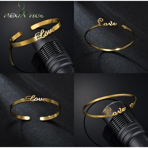 Nextvance Gold Stainless Steel Fashion Adjustable Heart Bracelet Wholesale for Women Lover Birthday Gift Jewelry dropshipping