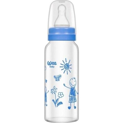 WeeBaby Heat Resistant Glass Feeding Bottle 180ml