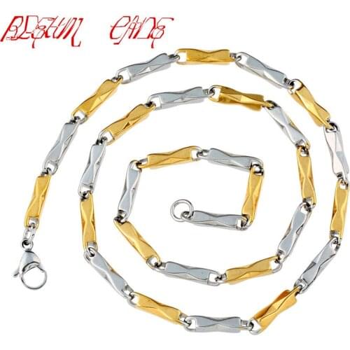 Wide 4mm Stainless Steel Rope Chain Necklace Jewelry For Men And Women Mixed 22 inch