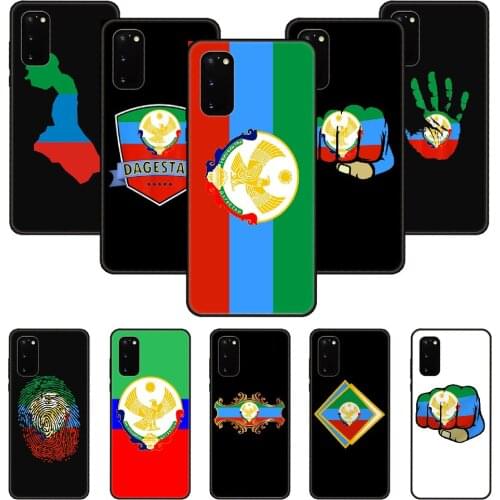 Phone Case For SamSung Galaxy S Note 10 20 7 6 9 8 Plus Edge E Ultra Lite Black Cover Back 3D Shell coat of arms of dagestan