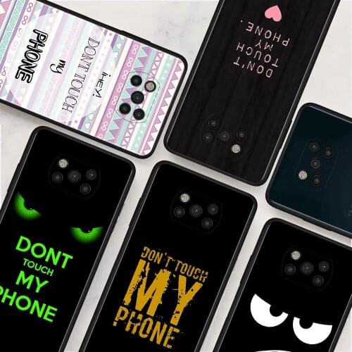 Funda Capa For Xiaomi Poco X3 NFC M3 Pro 5G F1 F3 Case M3pro X3Pro Shell Back Cover Do Not Dont Touch My Phone TPU Soft Coque