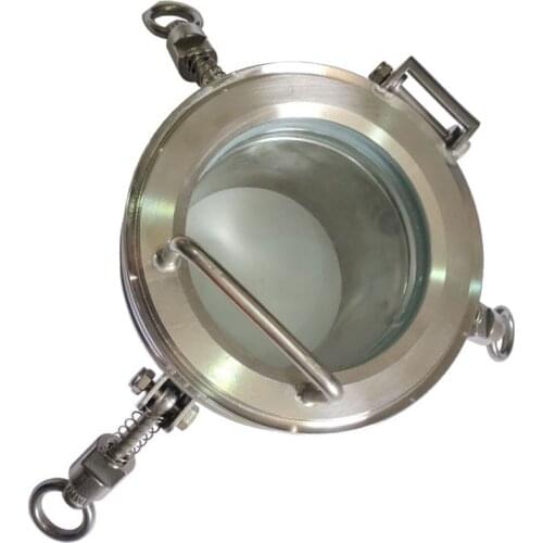 1.0Mpa Manhole High Pressure with Neck Flange Sight Glass SS304/Carbon Steel Chemical Grade Manhole Cover DN50-DN200