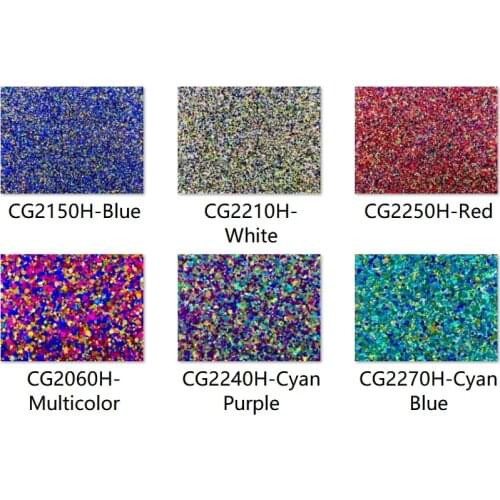 Acrylic/PMMA 2-Sided Chunky Glittering 3.0mm Sheets for Jewelries, Crafts, Art Works, Decorations - 6 Colours & 11 Sizes