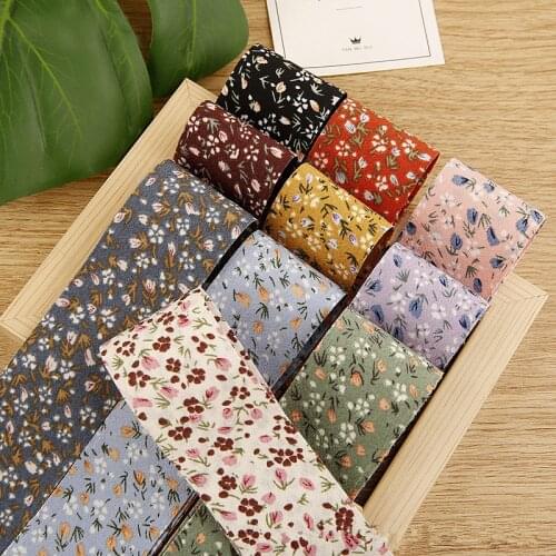 Double Sided 1" 25MM/1.5" 38MM Flower Chiffon Printed Cotton Flora Ribbons Hair Bows Satin DIY Gift Packaging Material Polyester