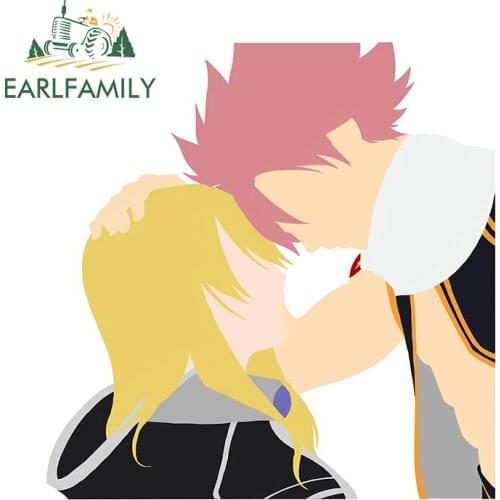 EARLFAMILY 13cm x 12.7cm for Fairy Tail Natsu Car Assessoires Stickers Surfboard Refrigerator Decal Waterproof Creativite Decor