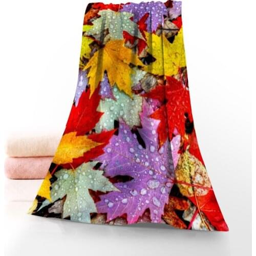 Hot Sale Custom Leaf 35x75cm Fitness Sports Towel Portable Quick-Drying Towel Yoga Outdoor Microfiber Sports Towel