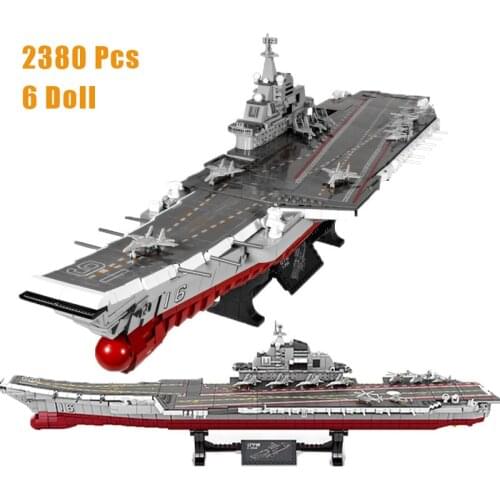 New Military Series Liaoning Ship Building Blocks Naval Forces Warships Bricks Ferry 3D Model Toys For Children Birthday Gifts