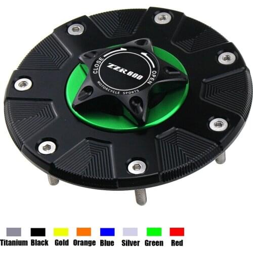 ZZR Gas Fuel Tank Cover for Kawasaki ZZR600 ZZR 600 1993-2004 Motorcycle Accessories CNC Aluminum Oil Cap Motorbike
