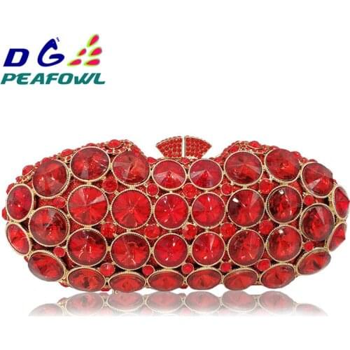 Hollow Out big Red Crystal Luxury Diamond Women For 2018 Nigerian Wedding Shoes And Matching Bag Femme Glitter Toiletry Bag