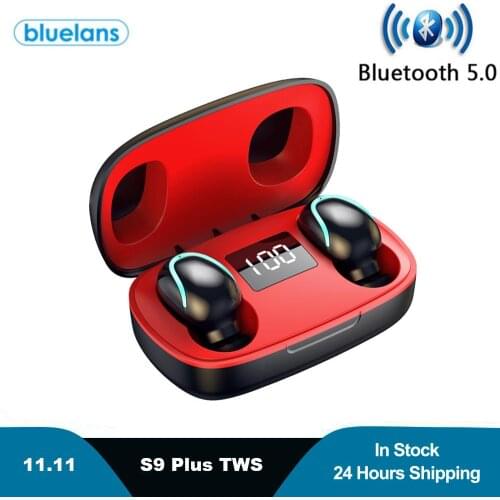 S9 TWS Mini Waterproof Bluetooth 5.0 Wireless Earphone HiFi Earbuds with Mic 3D Stereo Sound Earbuds For IPhone Samsung Xiaomi
