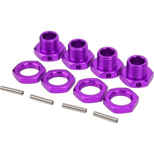 1set 17mm Hex Wheel Drive Hubs Adapter Nuts with Pins Spacer Nuts for 1/8 RC Model Car Buggy HSP Off Road Truck 81011