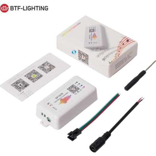 SP107E LED Controller WIFI Bluetooth Pixel IC SPI Music by Phone APP For LPD8806 WS2812 SK6812 SK9822 RGBW APA102 Strip DC5-24V