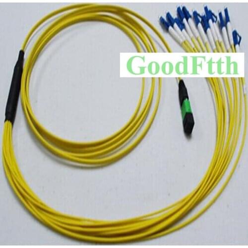 Fiber Patch Cord Jumper MPO-LC SM 12 cores 3mm GoodFtth 1-15m