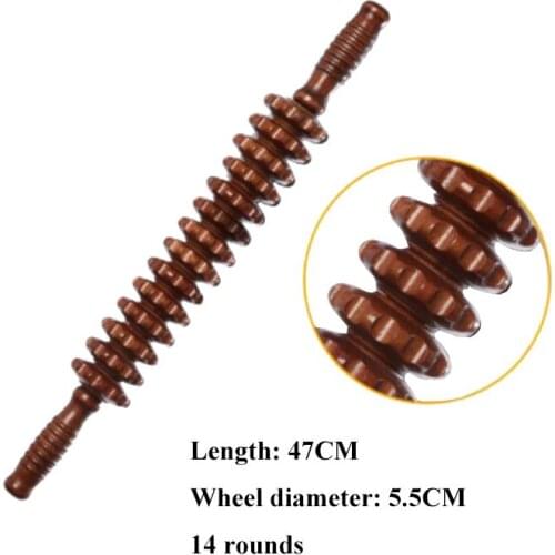 Yoga meridian great coffee 14 coarse full-body massage stick roller shaft back massage lamented the waist neck leg wooden massag