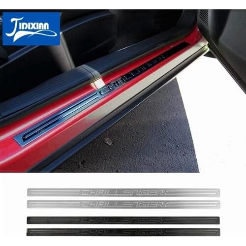 Car Door Sill Plate Guards Scuff Protector Cover for Dodge Challenger 2009+ Interior Accessories