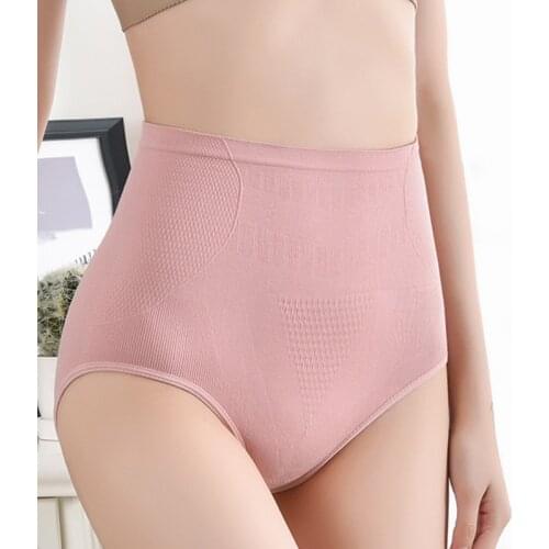 Womens Cotton Briefs Underwear with Filter Underpants Shorts Female Woman Neckline High Waist Panties