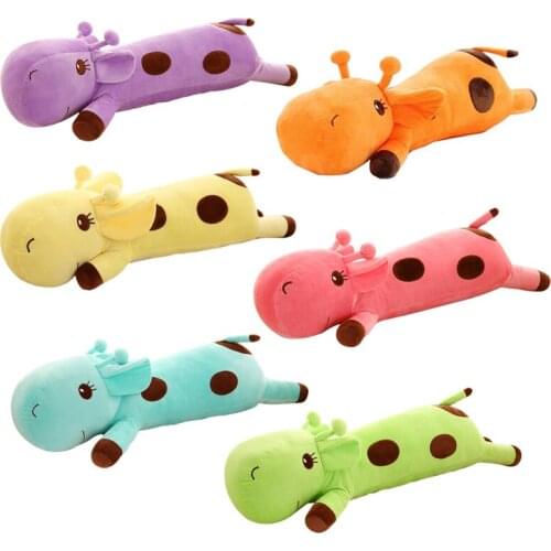 1pc 40CM Plush Lie Giraffe Pillow Staffed Deer Plush Toy Nap Pillow Christmas Gift High Quality on sale