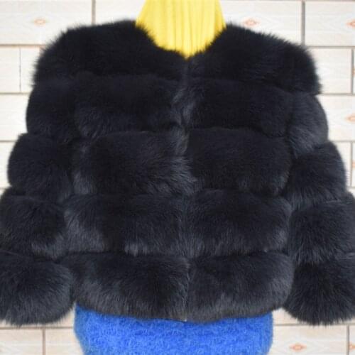 2021Natural fur fashion warm coat short 50 cm Ms. coat real fur coat female natural fox fur coat winter warm clothes warm coat