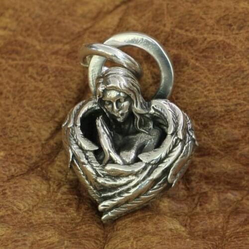 925 Sterling Silver Angel Pendant Charms Little Wing Pendant TA188 JP