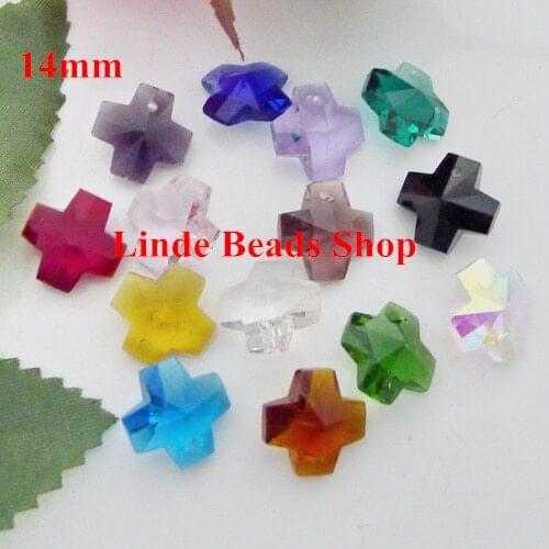 AAA Top Quality Wholesale 6866 Cross 14mm shape pendant 60pcs/lot Free Shipping