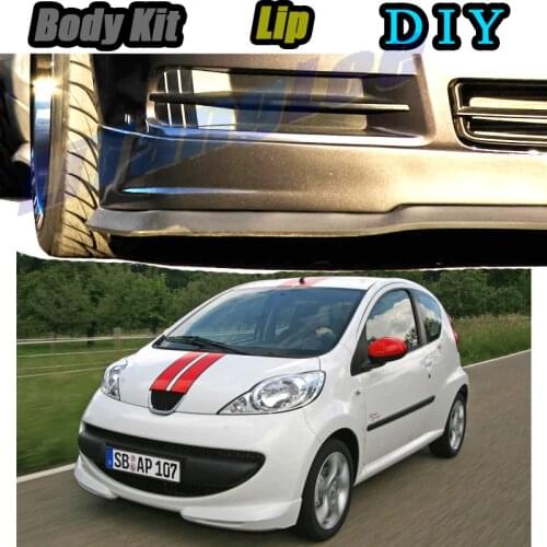 Car Bumper Lip Front Spoiler Skirt Deflector For Peugeot 106 107 108 Tune Car Modified Body Kit VIP Hella Flush Lips
