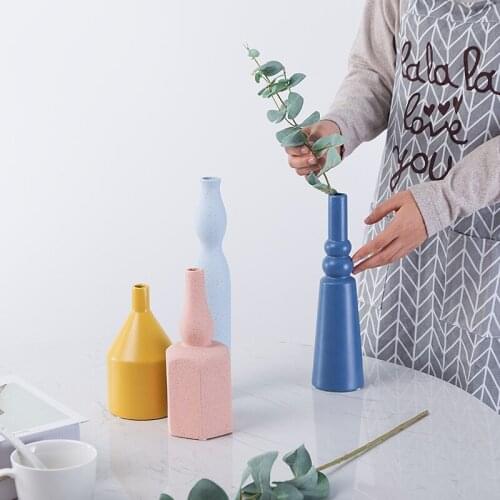 Flower arrangement ceramic vase decoration dry flower home decoration flower art design vase