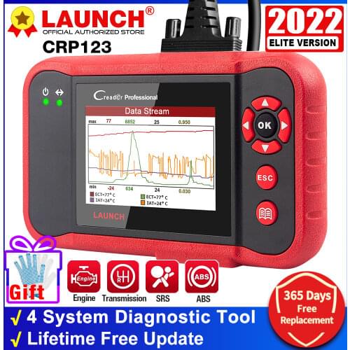 LAUNCH X431 CRP123 OBD2 EOBD auto scanner ABS Airbag SRS Transmission Engine Car Diagnostic Tool CRP 123 OBDII code reader