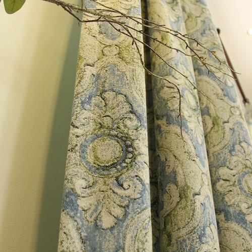 Customized Nordic Retro European Shading Curtain for Living Room Bay Window High-end Balcony Window Curtain Bedroom