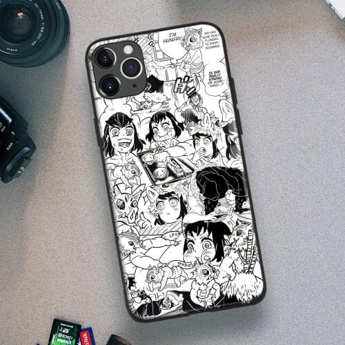 Inosuke Hashibira Kimetsu No Yaiba Anime Soft TPU Glass Phone Case for IPhone SE 6s 7 8 Plus X Xr Xs 11 12 Mini Pro Max Samsung