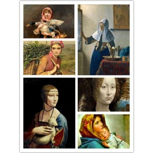 DIY Woman Painting By Numbers Girl Paint By Numbers For Adults Milkmaid Picture 40x50cm Frames Decor Home Wall Art