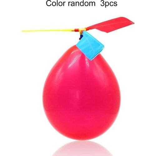 3Pcs Funny Classic Helicopter Balloon Inflatable Toys for Parent-Child Interaction Flying Games Children Birthday Party Supplies