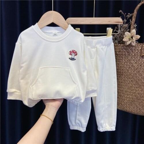 Baby Girl Clothes Sets 2021 Spring Boys Outfits Cartoon Pattern Tops & Trousers 2pcs Kids Clothes Infant Clothing for Baby Suit