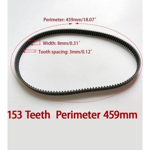 153T Breadmaker Conveyor Belts bread machine belts Bread Maker Parts 153Teeth Perimeter 459mm Kitchen Appliance accessories