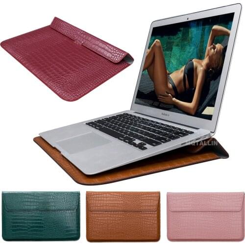 Mail sack Leather Bag Cover,For Apple macbook Pro Retina Air 11 12 13.3 15 16,Crocodile laptop case For Mac M1 chip A2338 A2337
