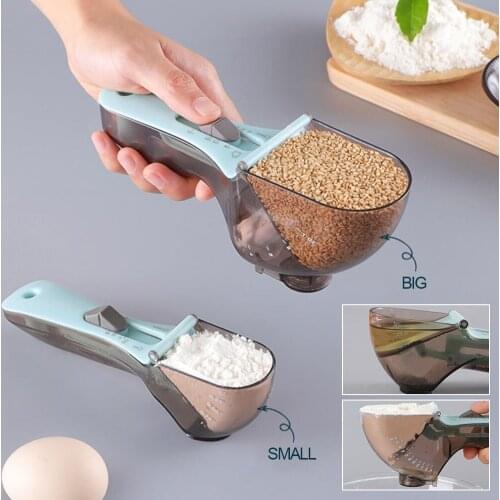 Kitchen Gadgets Adjustable Measuring Scoop Plastic Scale Gauge Baking Supplies Portable Metering Spoon Kitchen Accessories
