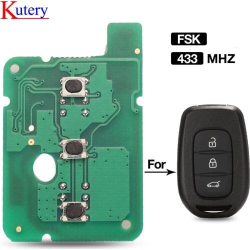 Kutery 3B FSK 433Mhz 4A PCF7961M Chip Remote Key Circuit Board For Renault Symbol Trafic Fit Dacia Duster Logan Sandero Replace