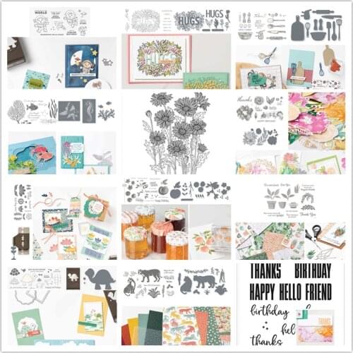 Metal Cutting Dies and Stamps Stencils For Dies Scrapbooking Photo Album Card Paper Embossing Craft DIY Die Cut 2021