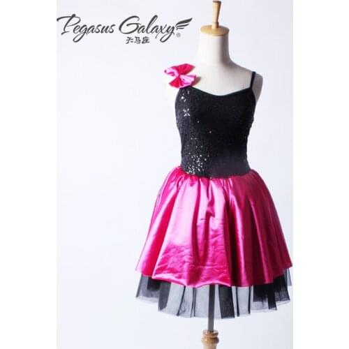 2017 New Long Tutu Ballet Leotard Dress Women Sexy Sequins Ballet Costume Dancewear Black Ballerina Dress For Girls Ballet Dress