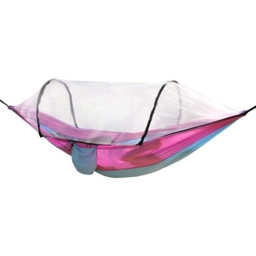 NewOutdoor Hammock Home Anti-Rollover Swing Chair with Mosquito Net Nylon Fabric Double Person Camping Folding Camping Hammocks