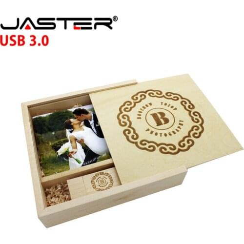 JASTER Free logo record new rate new album custom photo box with straws usb 3.0 stick pen drive wedding gifts for guests