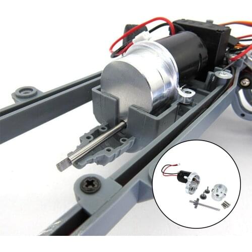 Upgrade Metal RC Gear Case Gear with 370 Brush Motor 1/10 Scale for WPL D12 4WD Car Vehicles Modification Replacement