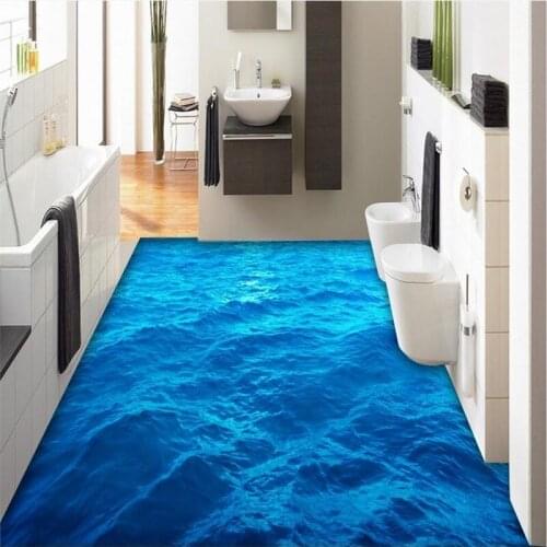 Beibehang wallpaper for walls 3 d Custom Fresco Wallpaper Any Size Aromathe Sea Waters Wave Mural 3D Floor Ground wall paper