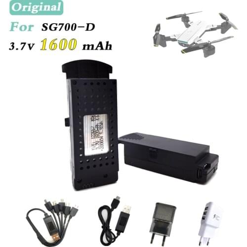 Original SG700D Drone Lipo Battery 3.7V 1600mAh For ZD5-L S6 SG700-D RC Drone Quadcopter accessories Battery Charger Parts