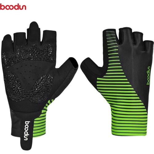 Boodun Cycling Gloves Outdoor MTB Road Bike Gloves Lengthen Breathable Non-Slip Half Finger Mittens Racing Bicycle Gloves