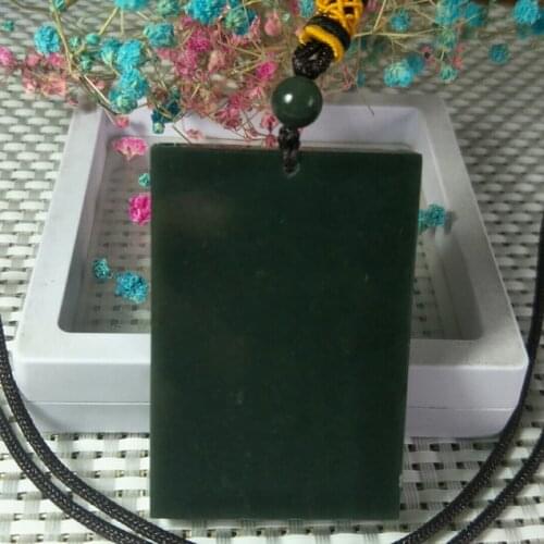 Natural Hetian Jade Safety Jade Pendant Jewelry Lucky Exorcise Evil Spirits Auspicious Amulet Fine Jewelry Pendant