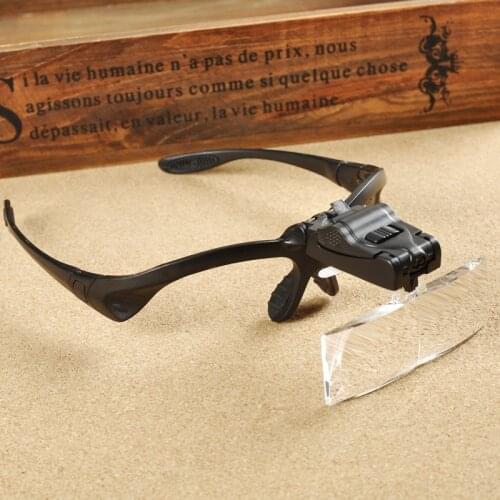 DIY mobile phone repair tools repair glasses reading with LED light magnifier 5 groups of lenses electronic equipment repair