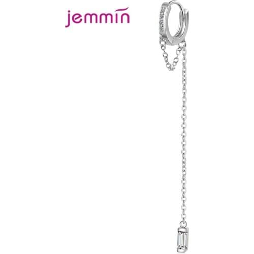 2 Colors Option Bright Crystal Earring For Women Genuine 925 Sterling Silver Earring Jewelry Accessories Single Earring For Sale