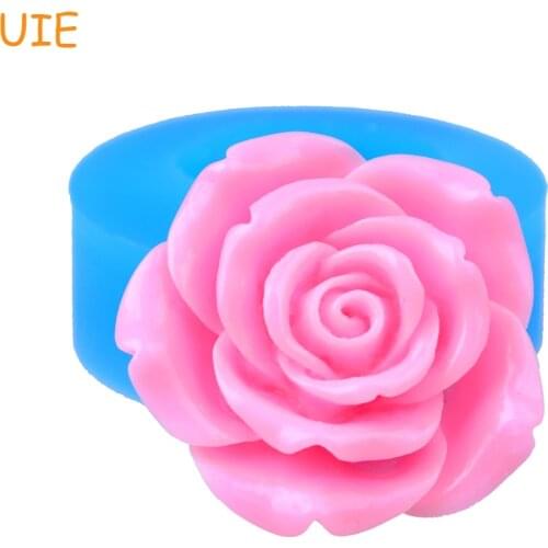 HYL226U 30.6mm Rose Flower Silicone Mold - Sugarcraft, Cupcake Topper, Fondant, Scrapbooking, Candle, Jewelry, Resin Clay, Icing