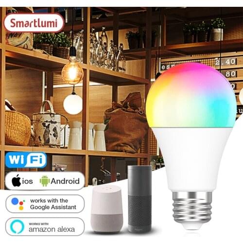 Smartlumi Smart Led Bulbs For house 220V Work with Alexa/Google Home RGB Dimmable Led Bulb Lamp